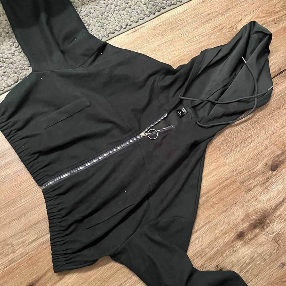 Black Zip-Up Hoodie